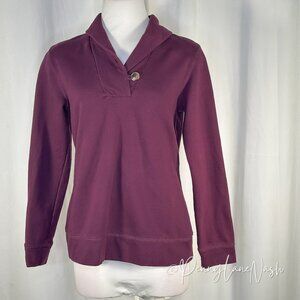 Merona Shawl Collar Sweatshirts Small S Wine